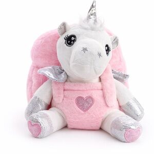 Unicorn Plush Toy & Pink Backpack Set Girls Stuffed Animal Bag NWT